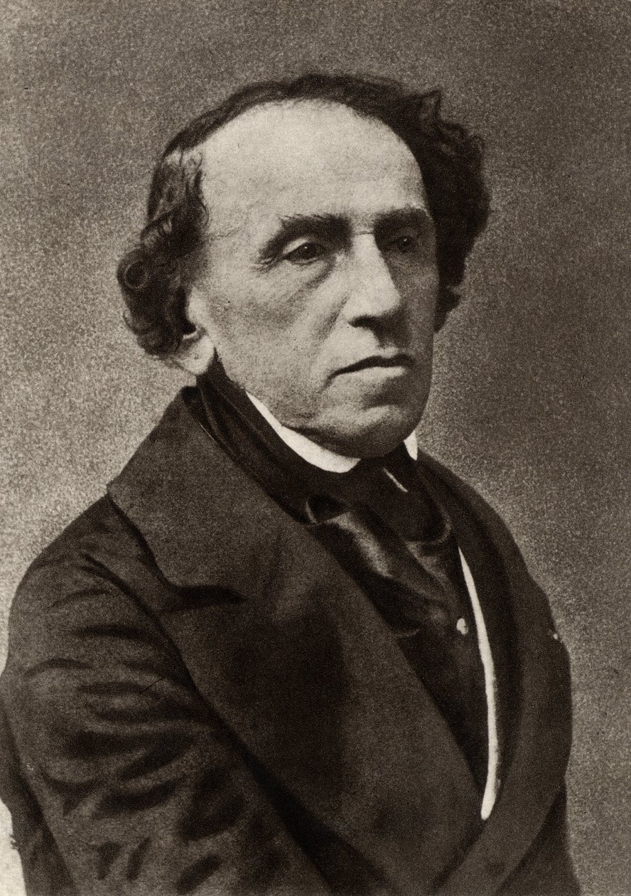Giacomo Meyerbeer (1791-1864) (Jakob Liebmann Beer) compositore tedesco che si stabilì a Parigi e si affermò come uno dei principali compositori di grand opéra francese (foto b/n) da (1820 1910) Nadar