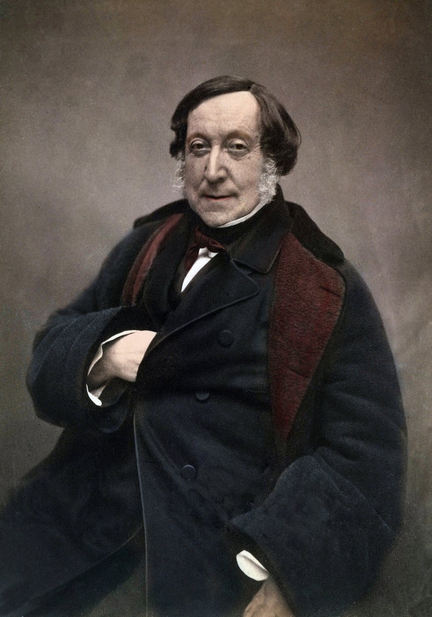 Gioachino (Antonio) Rossini (1792-1868) compositore italiano. dopo una fotografia di Nadar da Nadar