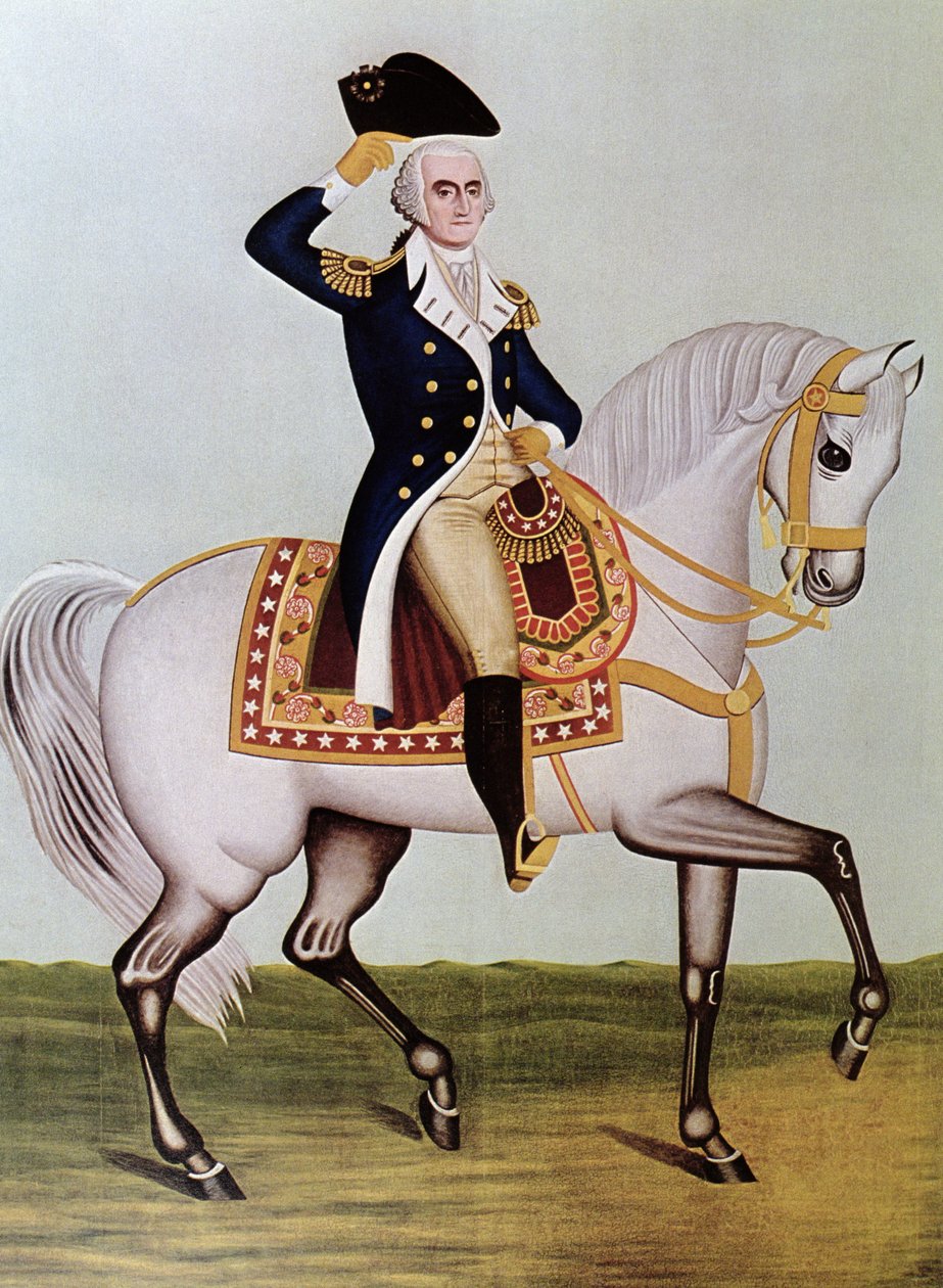 George Washington a cavallo da (after) American School
