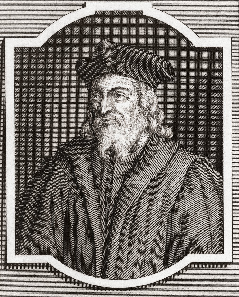 Jerome di Praga. Ritratto. XVIII secolo da (after) Dutch School
