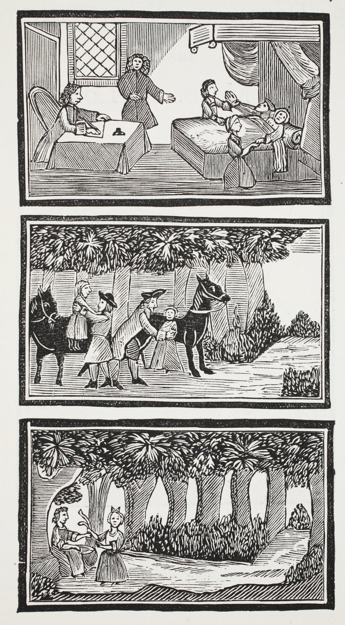 La storia dei due bambini nel bosco, illustrazione da 