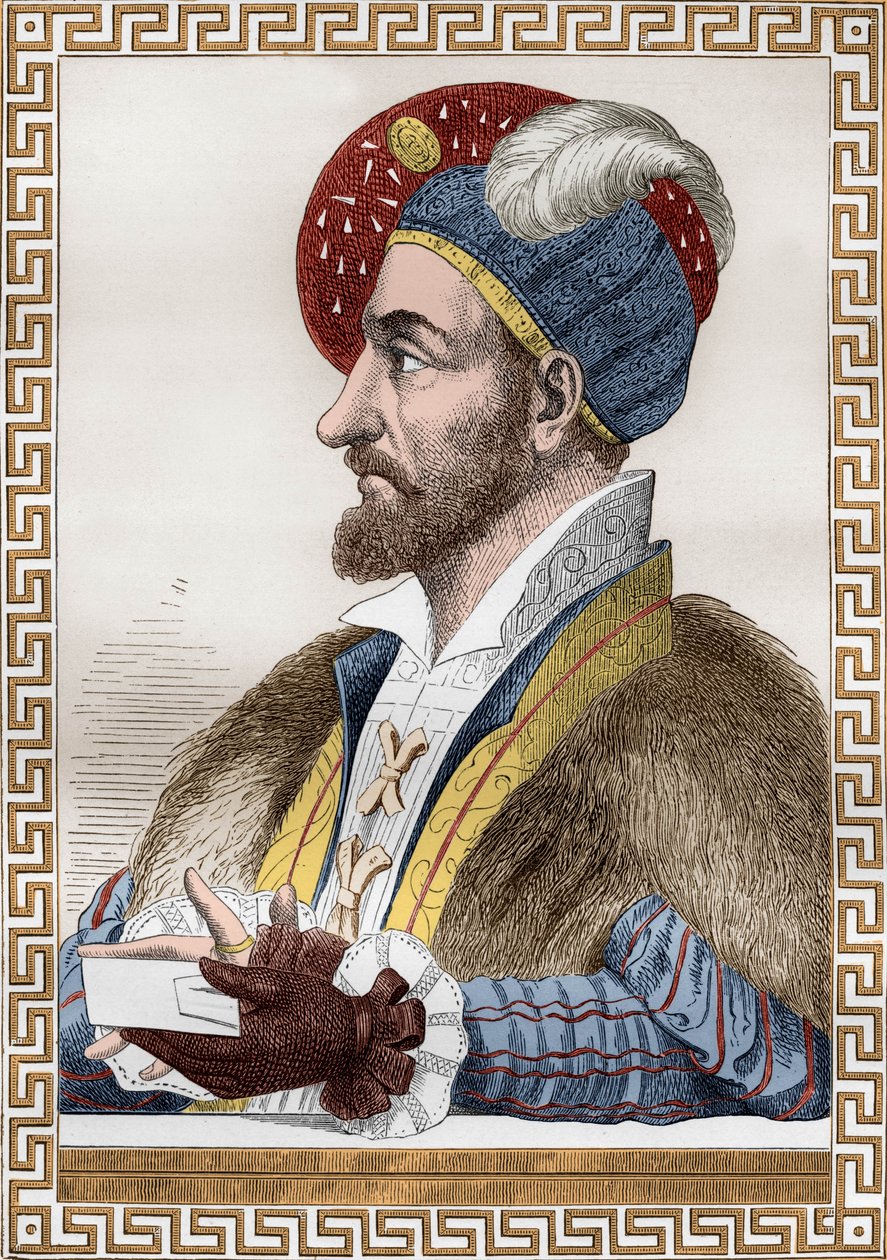 Carlo III Duca di Borbone, noto come il Connestabile di Borbone, incisione dopo Gaignieres dal libro “Francois1er” di De Lescure da (after) French School
