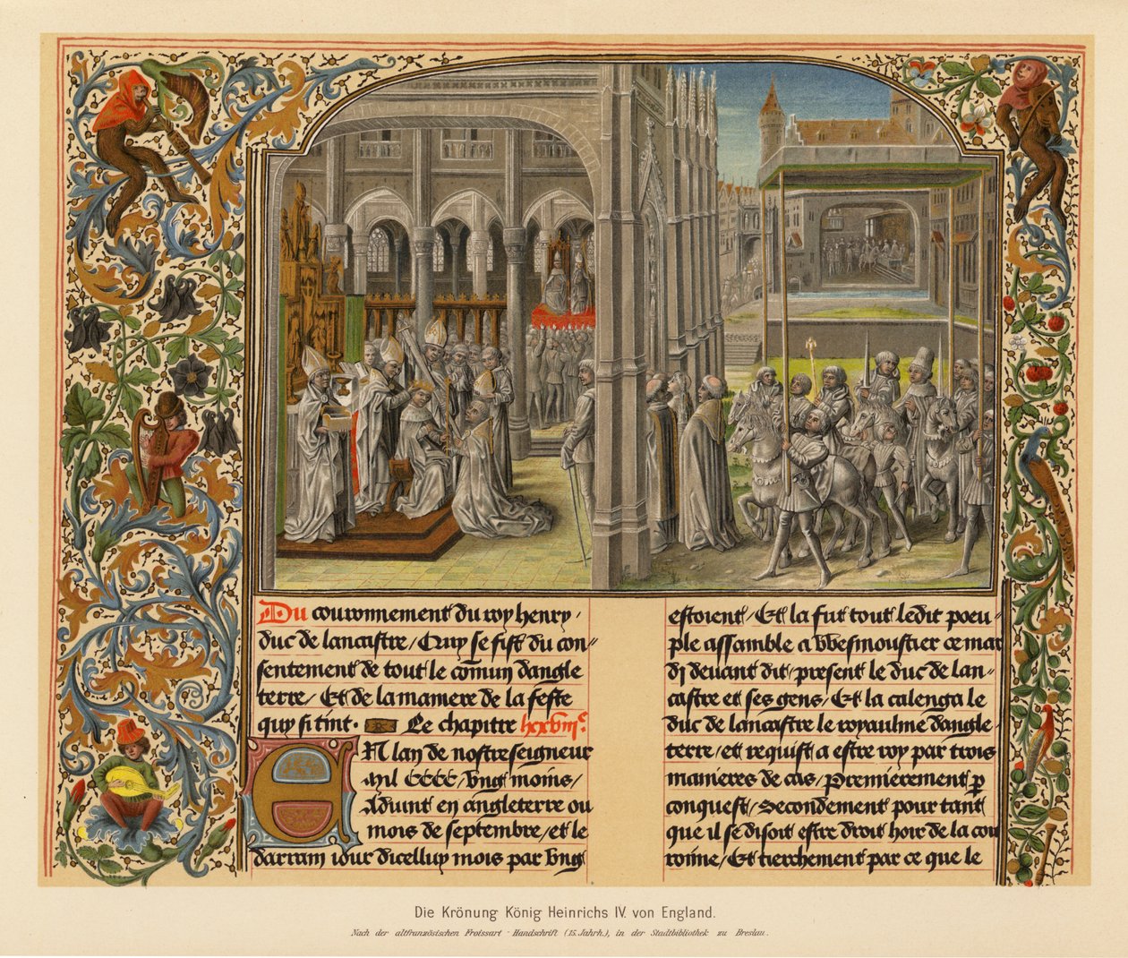 Incoronazione di Enrico IV (litografia a colori) da (after) French School