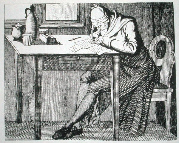 Gaspard Lavater nel suo studio, copia di un