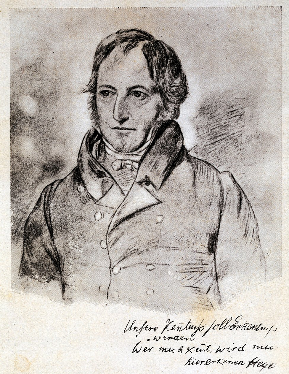 Ritratto di Georg Wilhelm Friedrich Hegel (1770-1831), filosofo e idealista tedesco. Incisione dopo un disegno di G. Hensel. da (after) German School