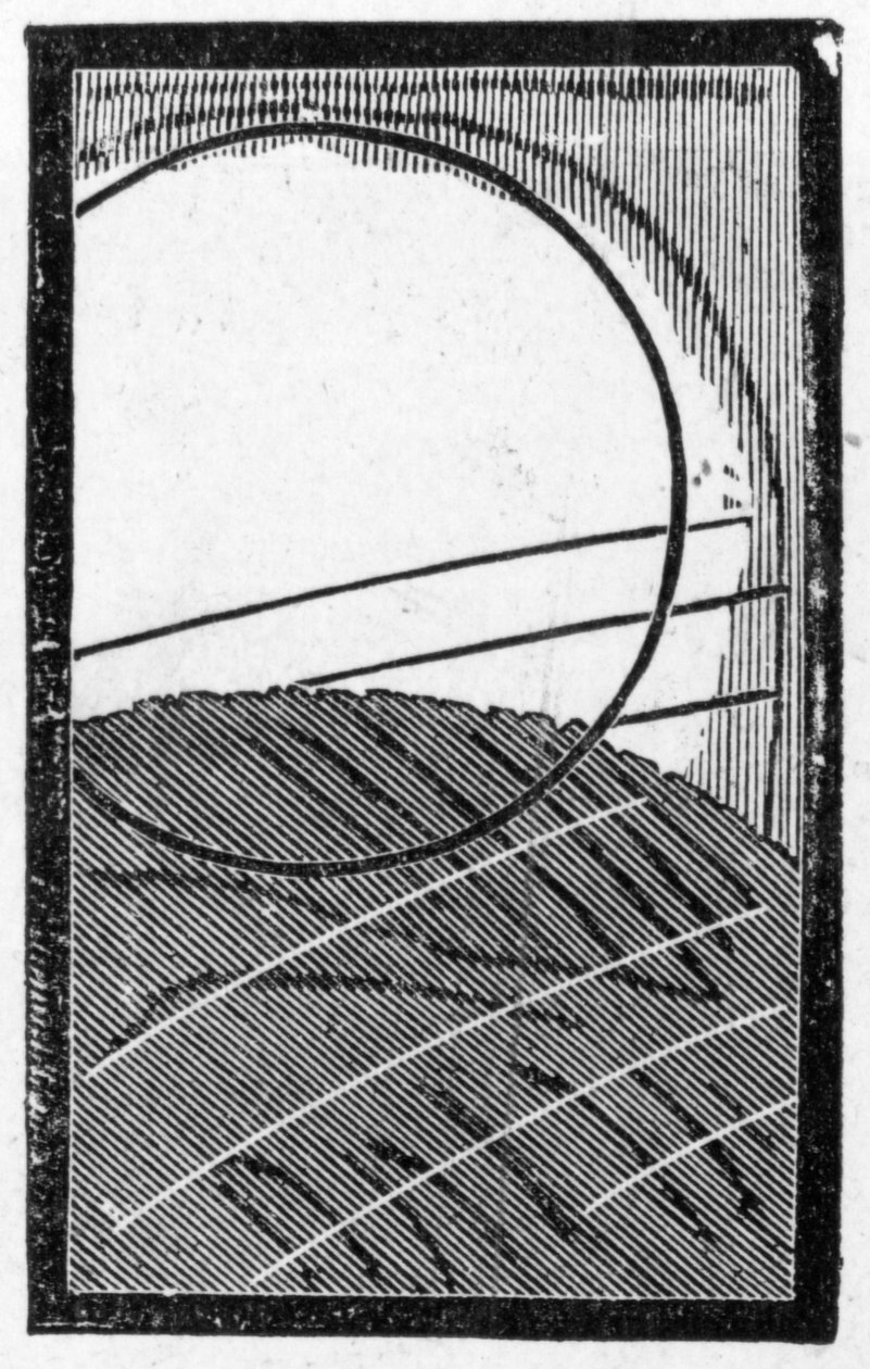 Carta da gioco giapponese con immagine della luna crescente da (after) Japanese School