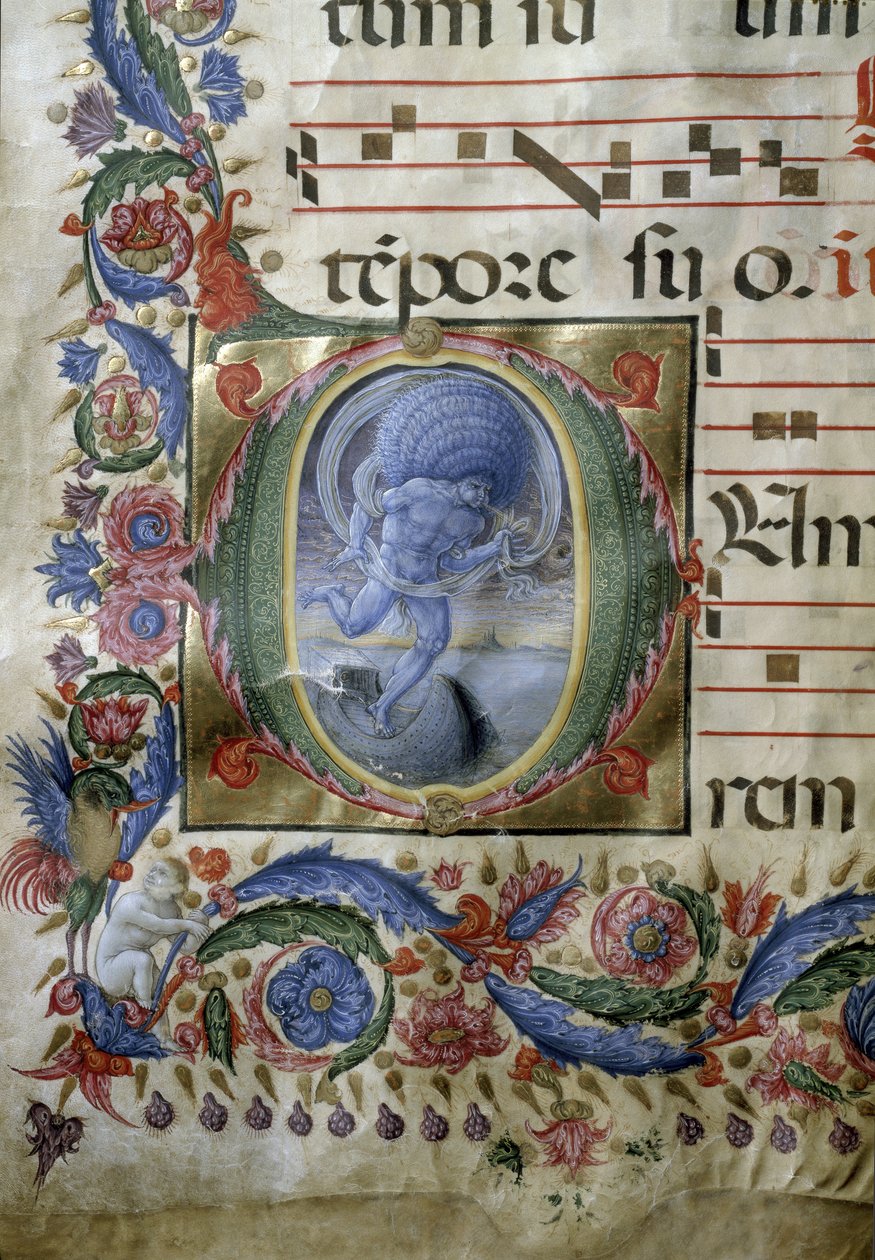 Pagina miniata di un graduale da (c.1445 1527) Liberale da Verona