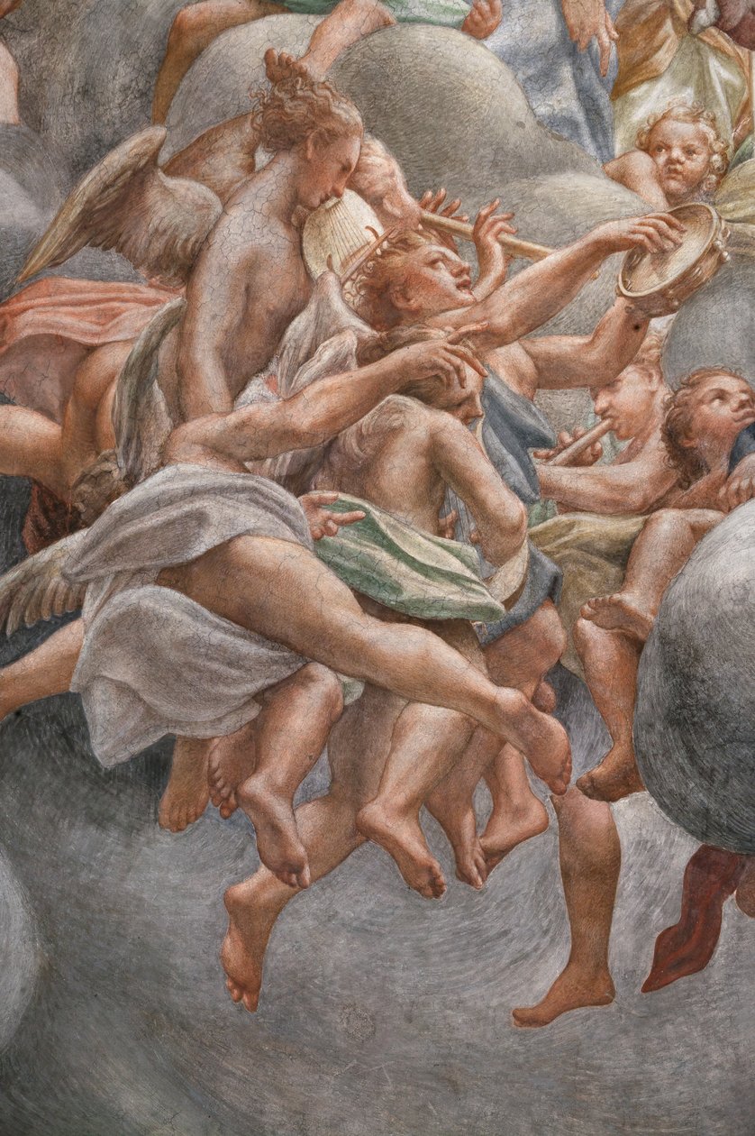 Angeli che suonano strumenti musicali (dettaglio) da (c.1489 1534) Correggio