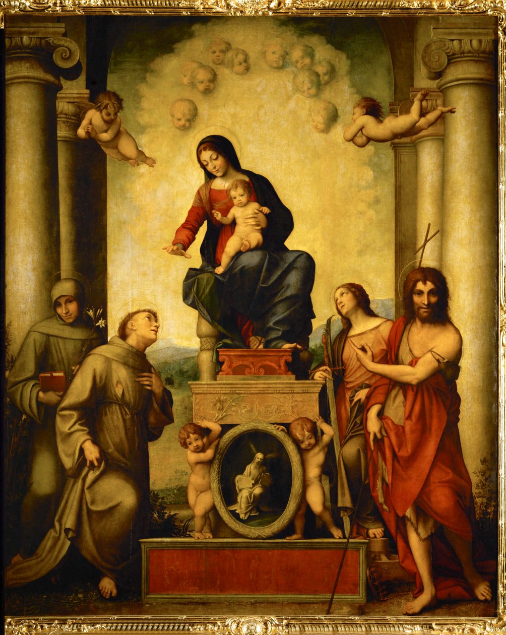 La Madonna di San Francesco Assisi (dipinto su legno di pioppo) da (c.1489-1534) Correggio
