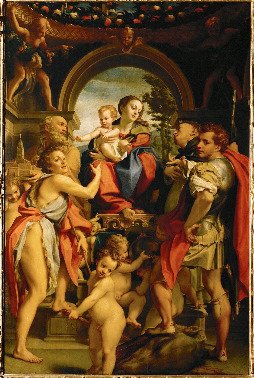 La Madonna di San Giorgio (dipinto su legno di pioppo) da (c.1489-1534) Correggio