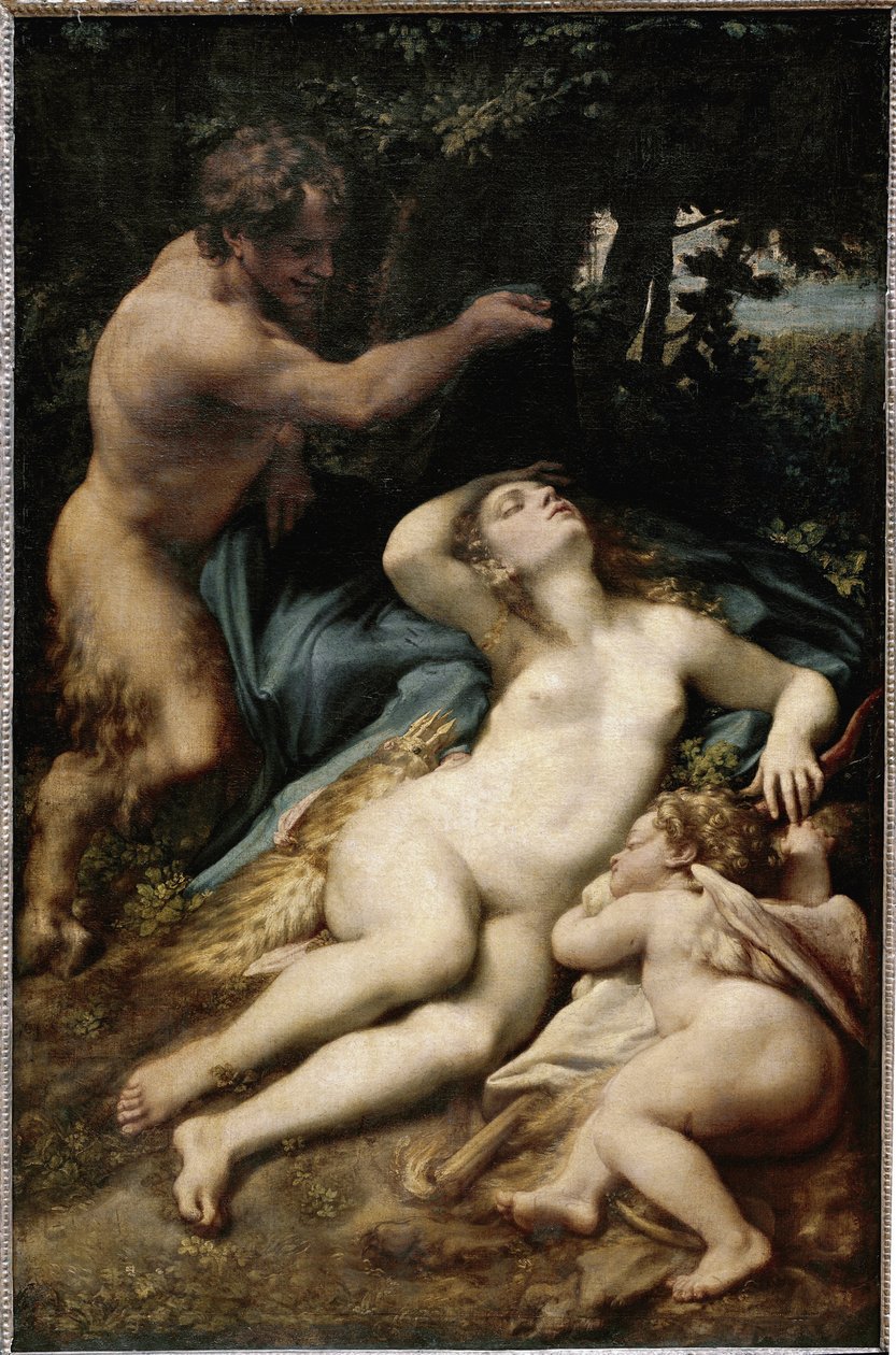 Giove e Antiope (o Venere con Cupido e un satiro) da (c.1489 1534) Correggio