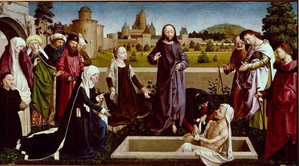 La resurrezione di Lazzaro Dipinto su legno del Maestro di Coetivy (Nicolas o Colas d