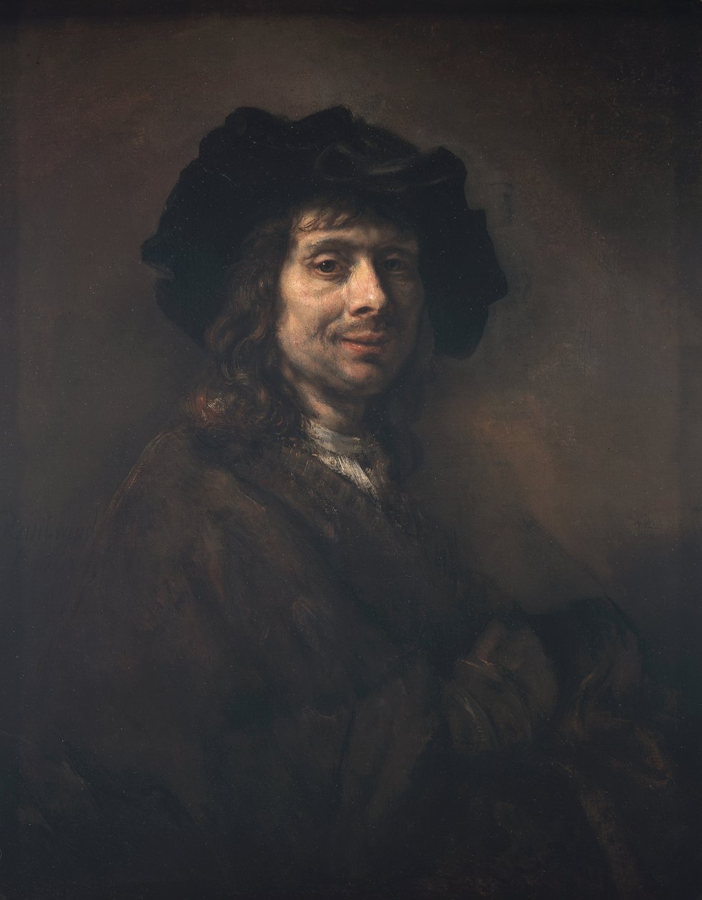 Ritratto di giovane uomo (forse un artista) 1661-62 (olio su tela) da (studio of) Rembrandt Harmensz. van Rijn