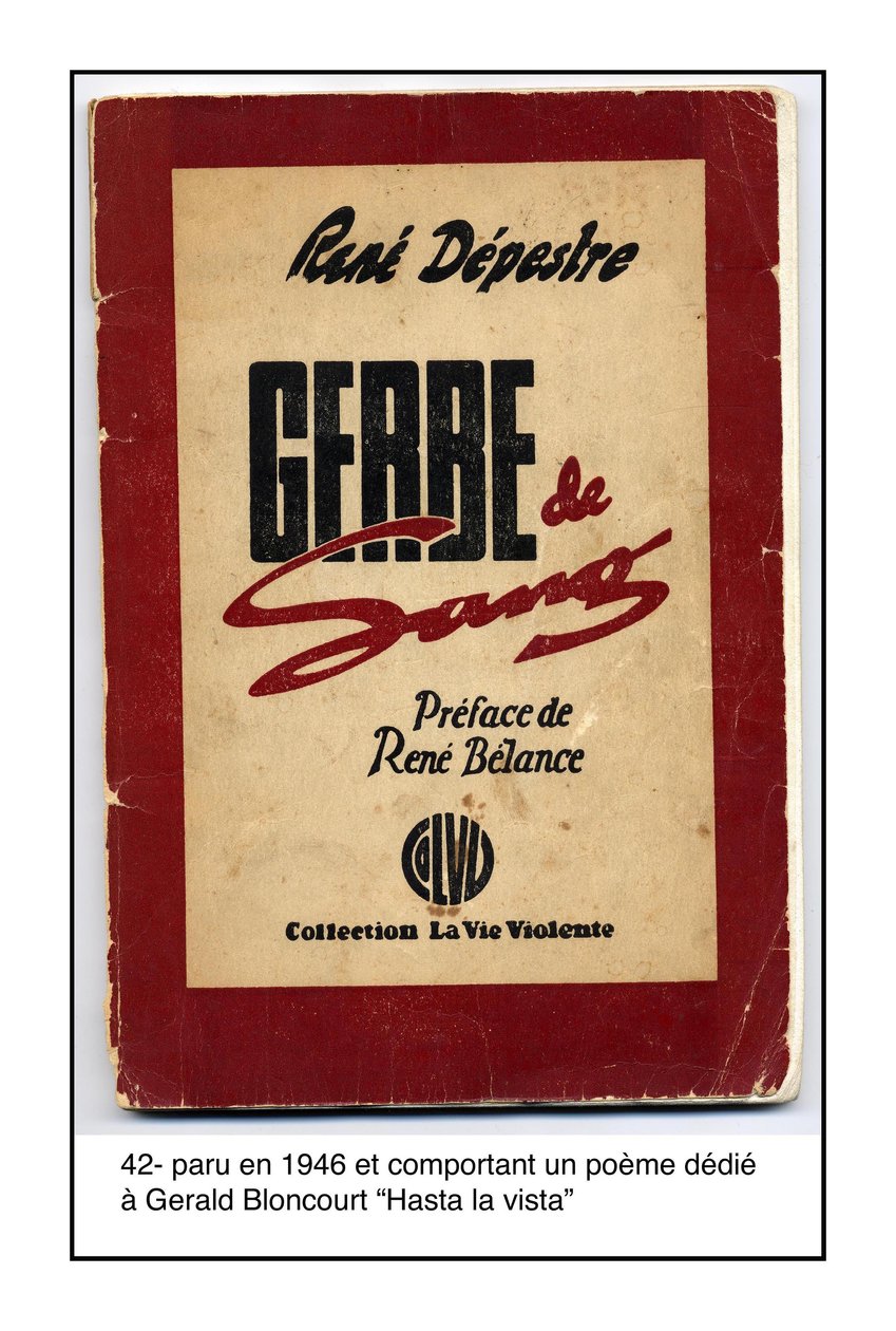 Poesia dedicata a Gerald Bloncourt Hasta la vista 1946 da Unknown