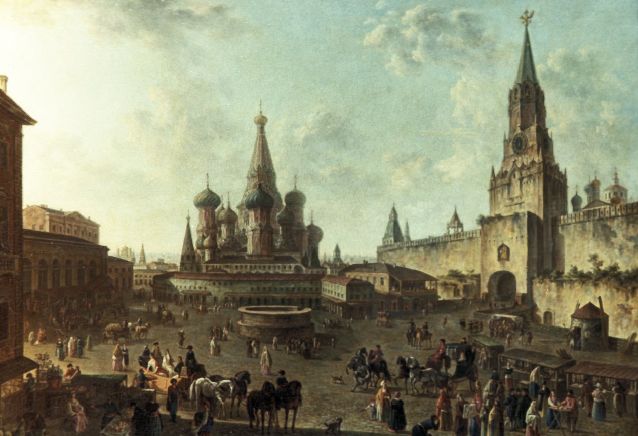 Dipinto di Piazza Rossa a Mosca di Fëdor Alekseev (1801) da Unknown