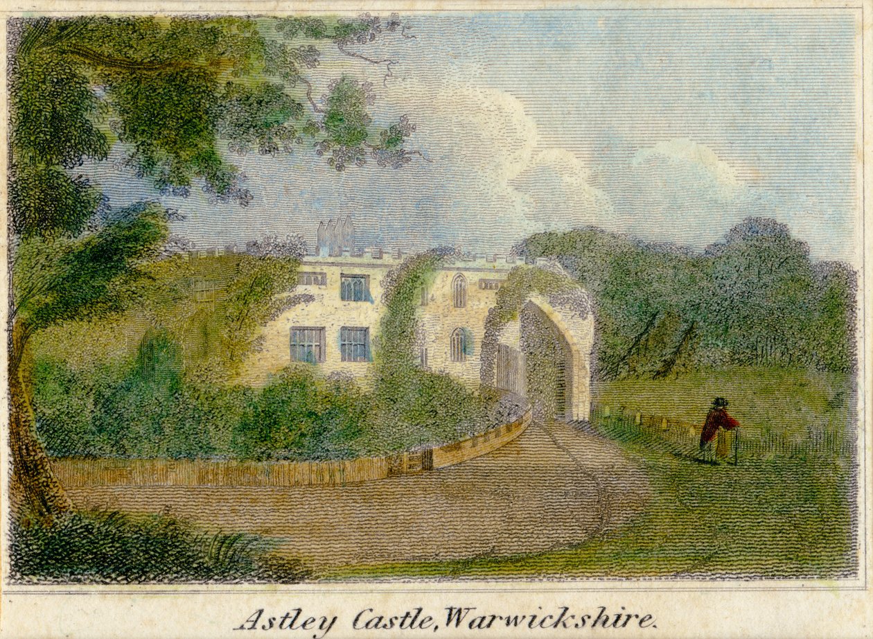 Castello di Astley, Warwickshire, c.1830 da Unknown