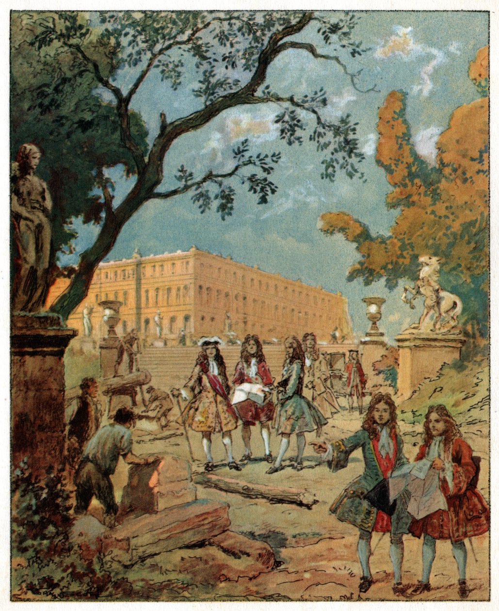 Costruzione del castello di Versailles da Unknown