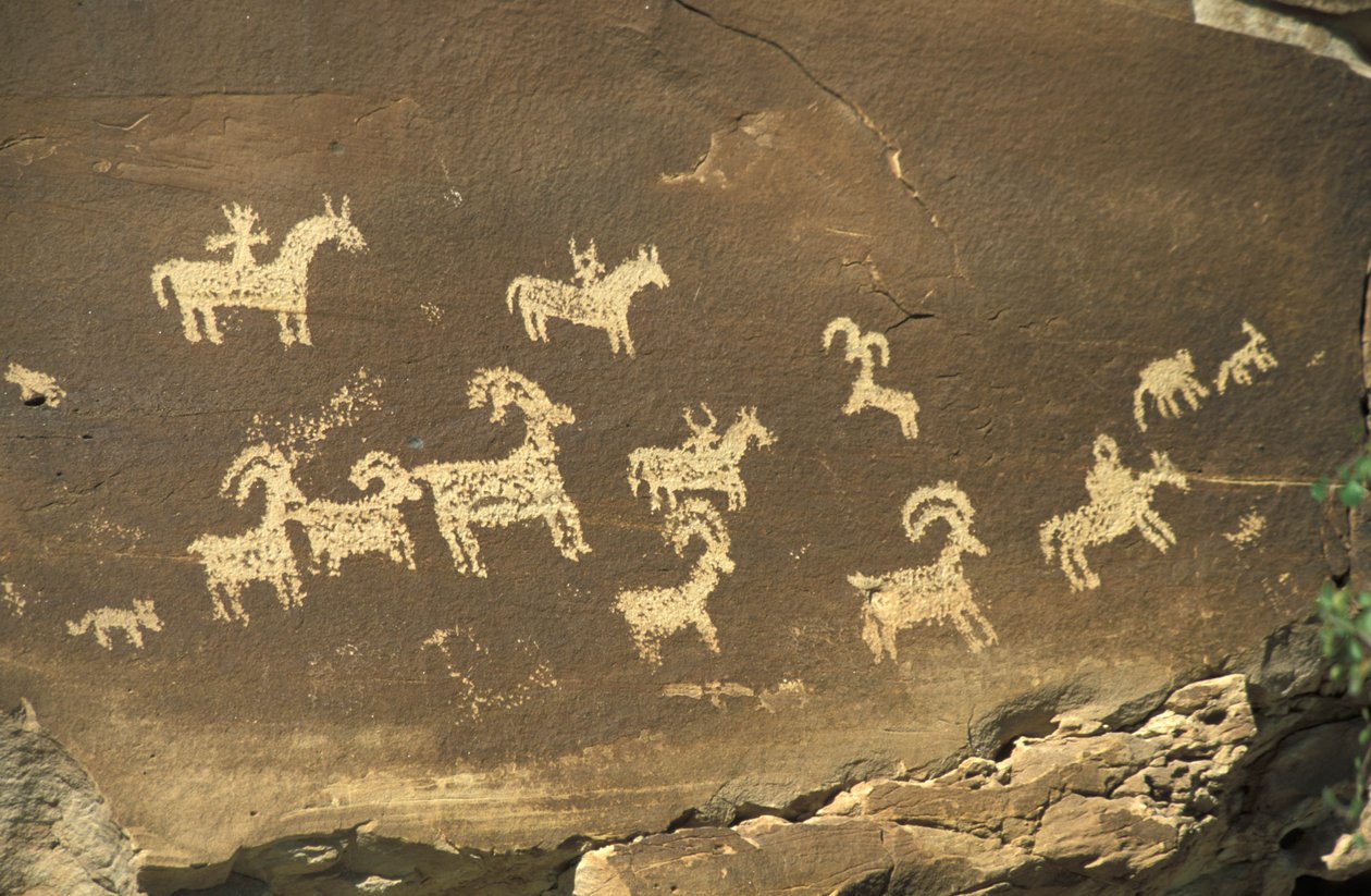 Graffiti indiani, Arches National Park, Utah, Stati Uniti d