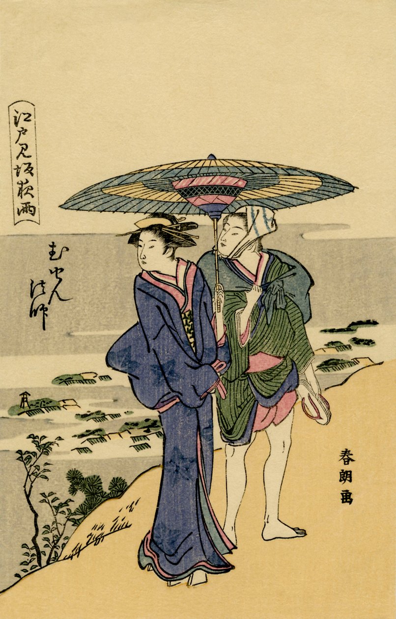 Coppia giapponese fuori Edo (Tokyo) da Unknown