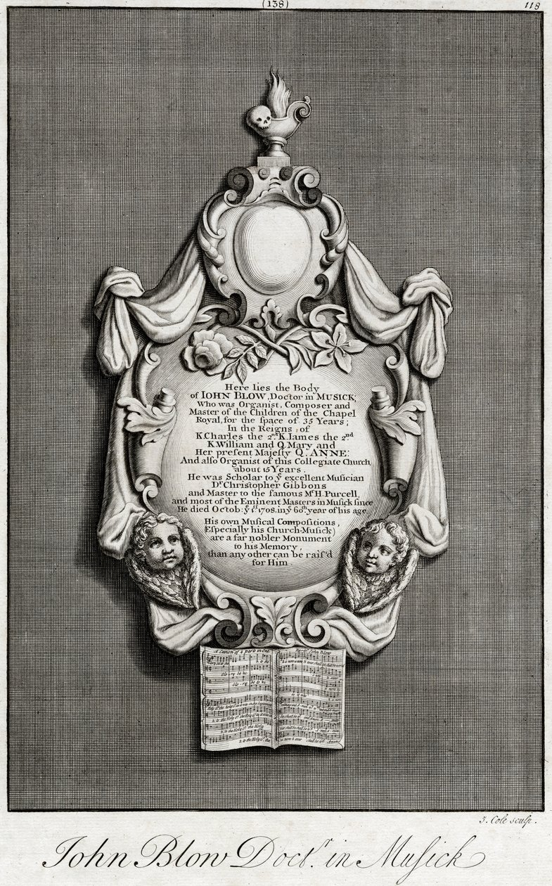 Memoriale di John Blow, Abbazia di Westminster da Unknown