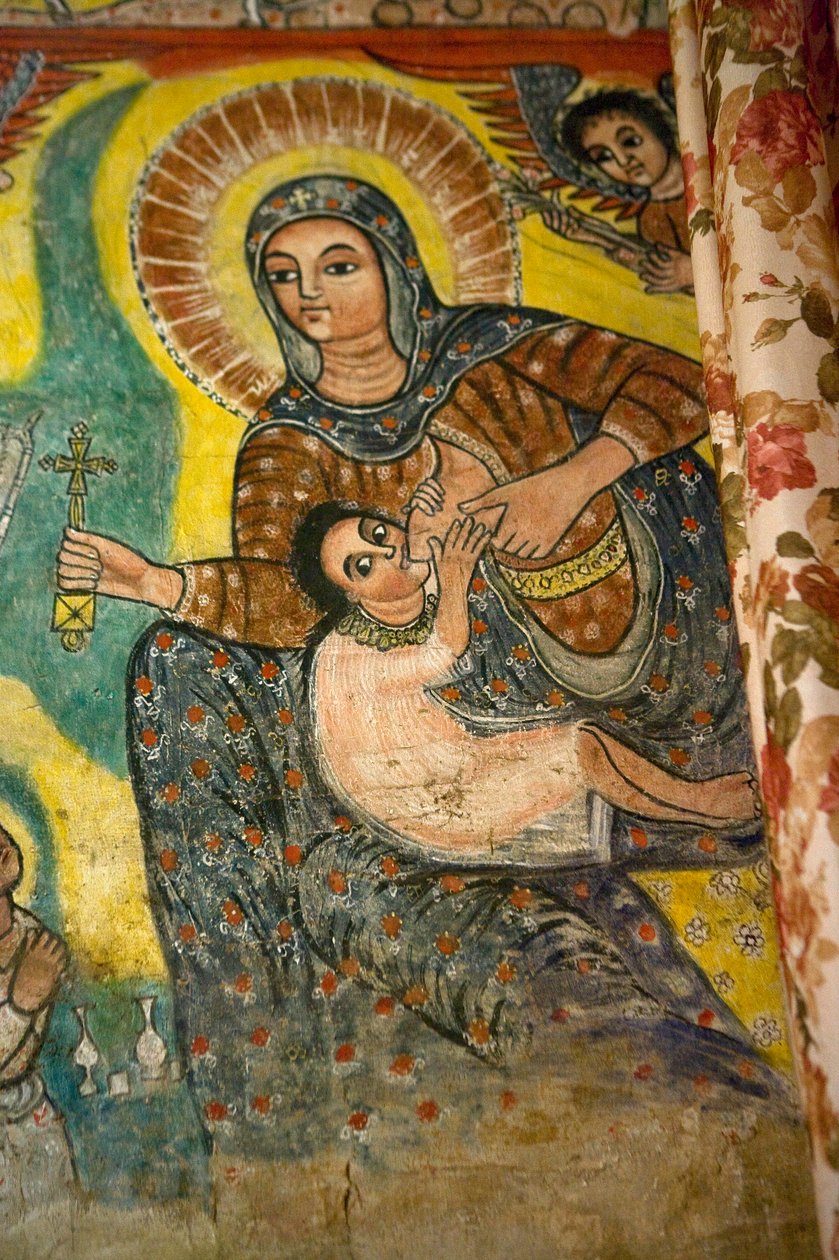 Chiesa cristiana di Narga Selassie, Isola di Dek, Lago Tana, Regione di Gondar, Etiopia, Africa da Unknown
