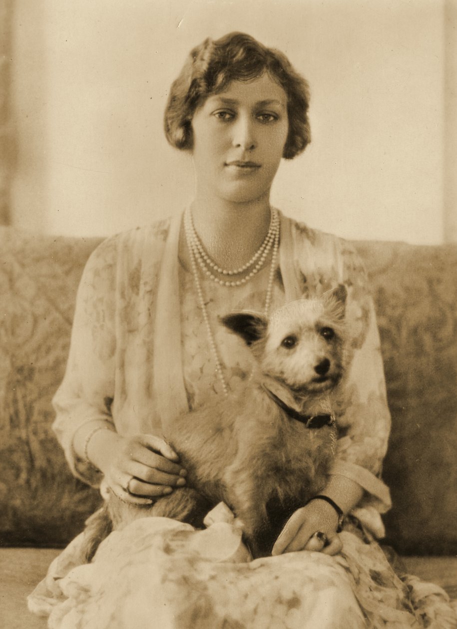 Principessa Mary e il suo cane c. 1920 da Unknown