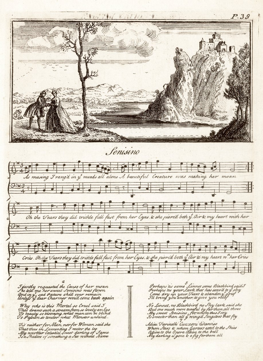 Senesino di Handel, incisione da Unknown