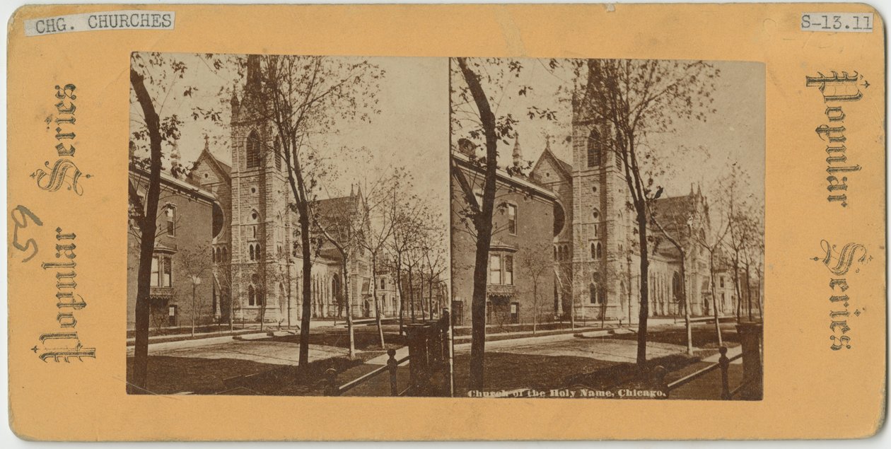 Chiesa del Santo Nome, Chicago, c.1870 da American Photographer