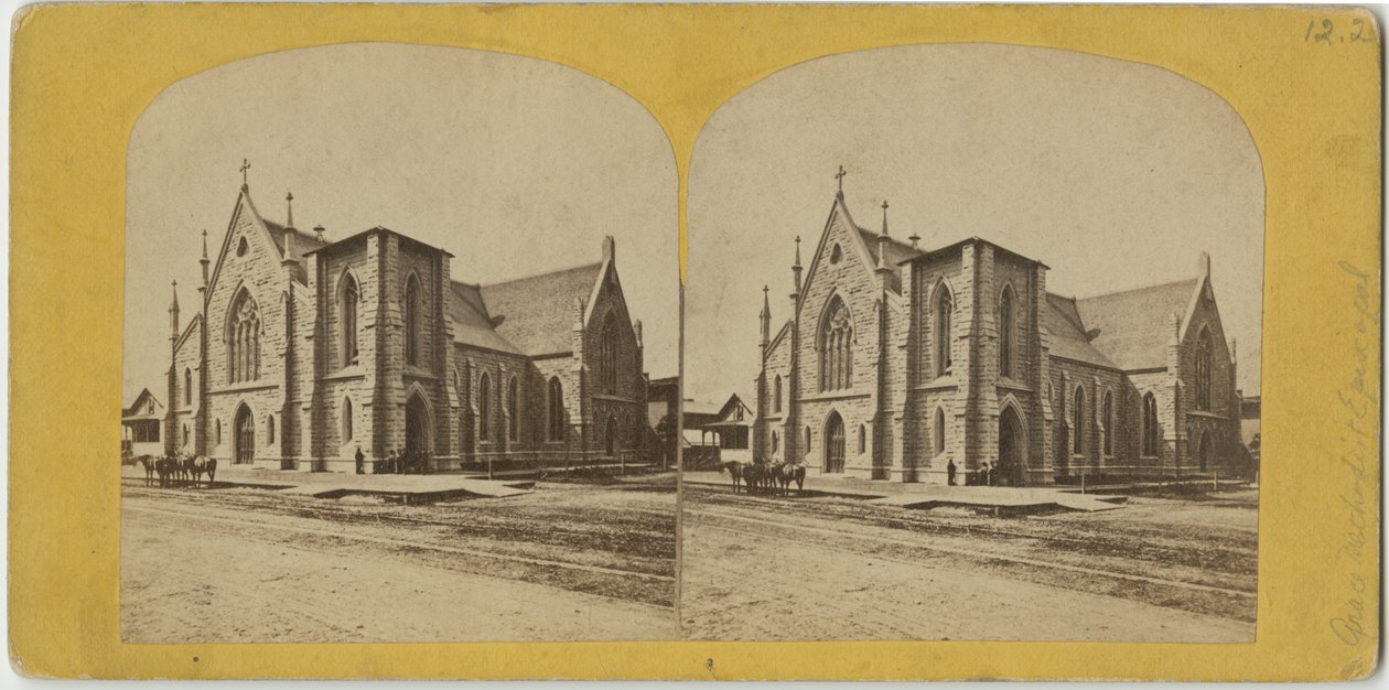 Chiesa Metodista Episcopale della Grazia, Chicago, c.1870 da American Photographer