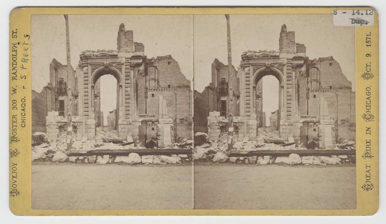 Vista stereografica delle rovine su Washington Street dopo l