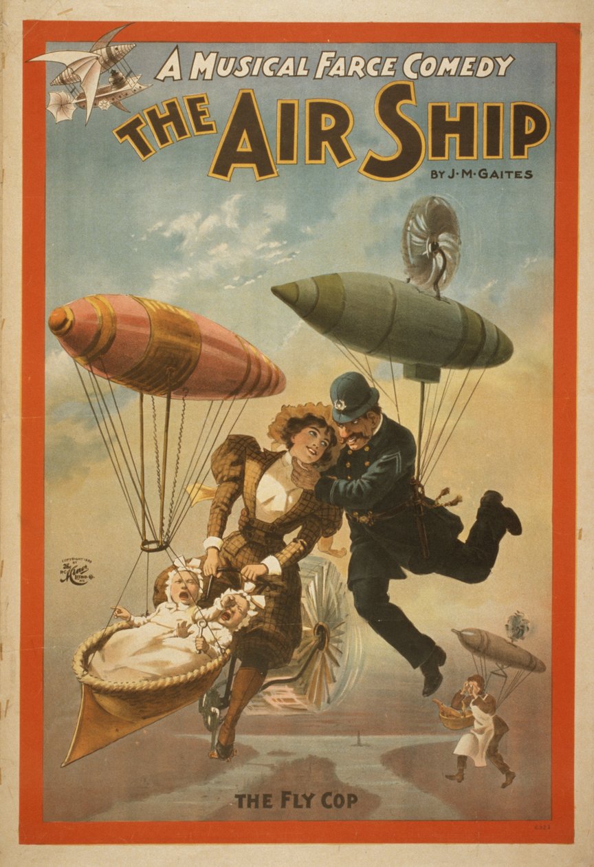 Una commedia musicale farsesca, La nave volante di J.M. Gaites, 1899 da American School