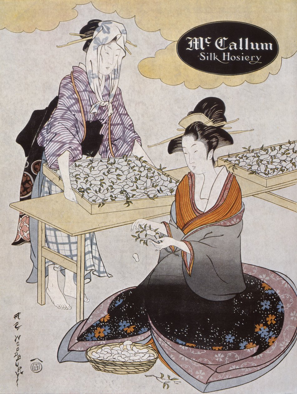 Pubblicità per McCallum Silk Hosiery, da Vogue luglio 1918 da American School