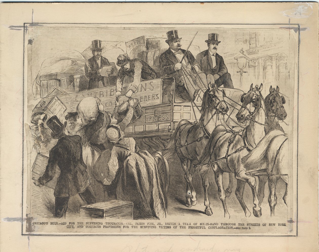 Rovine di Chicago - Aiuto per le migliaia di sofferenti, 1871 da American School