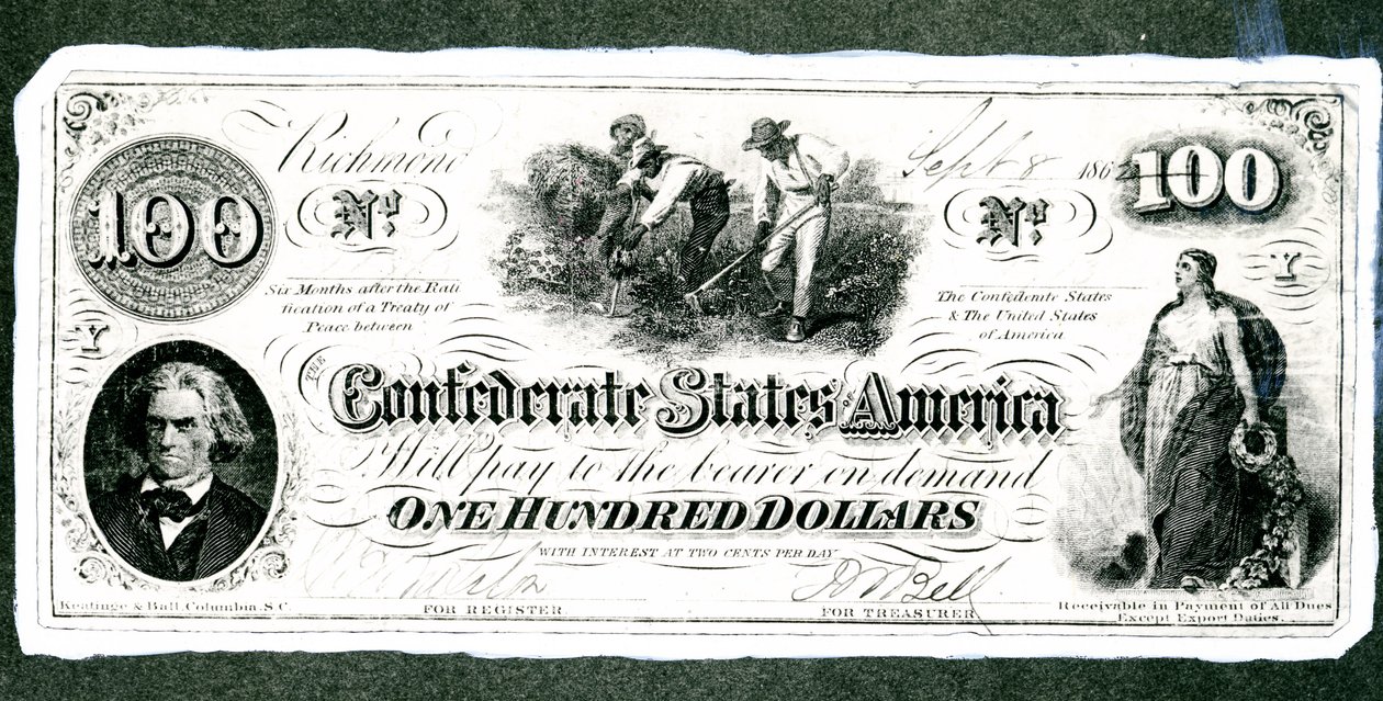 Banconota confederata da American School