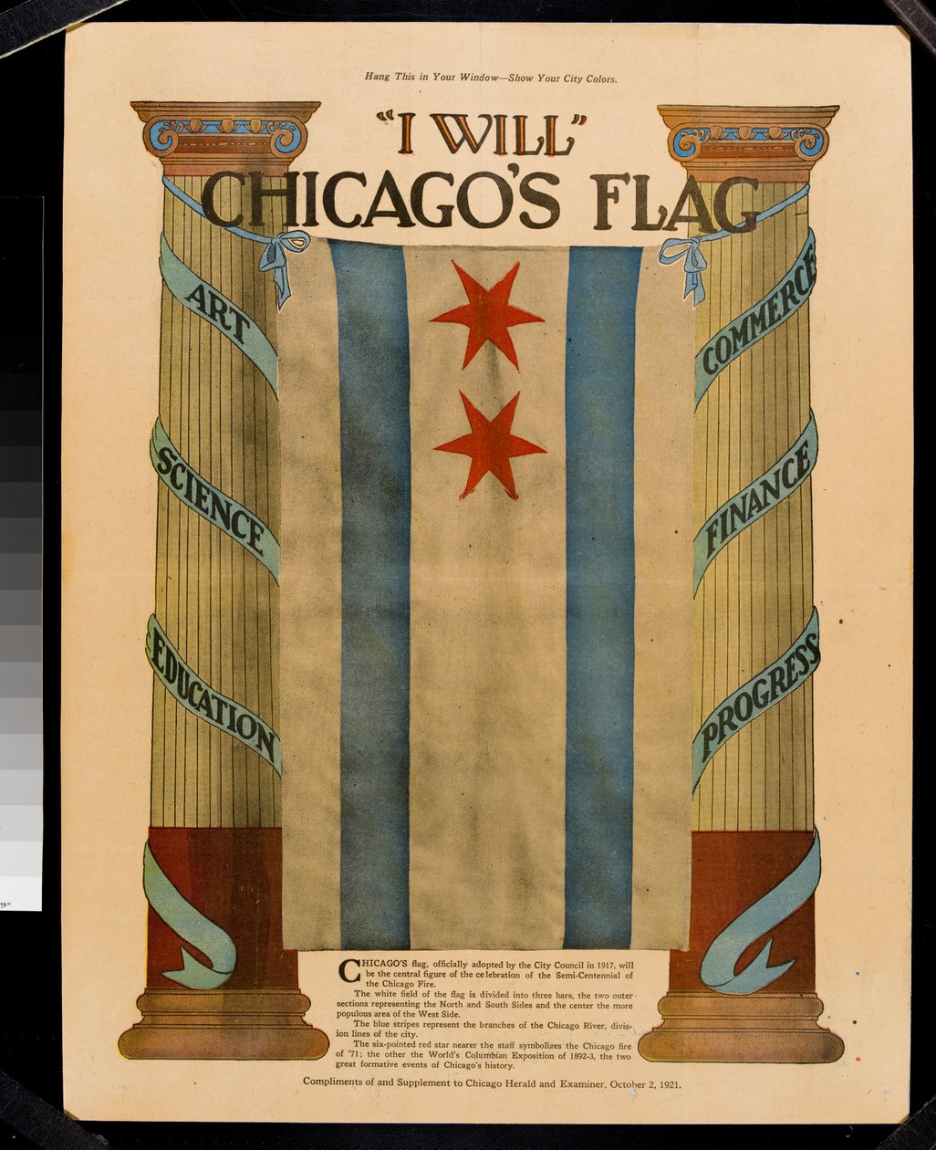 Sventolare la bandiera, Supplemento al Chicago Herald and Examiner, 2 ottobre 1921 da American School