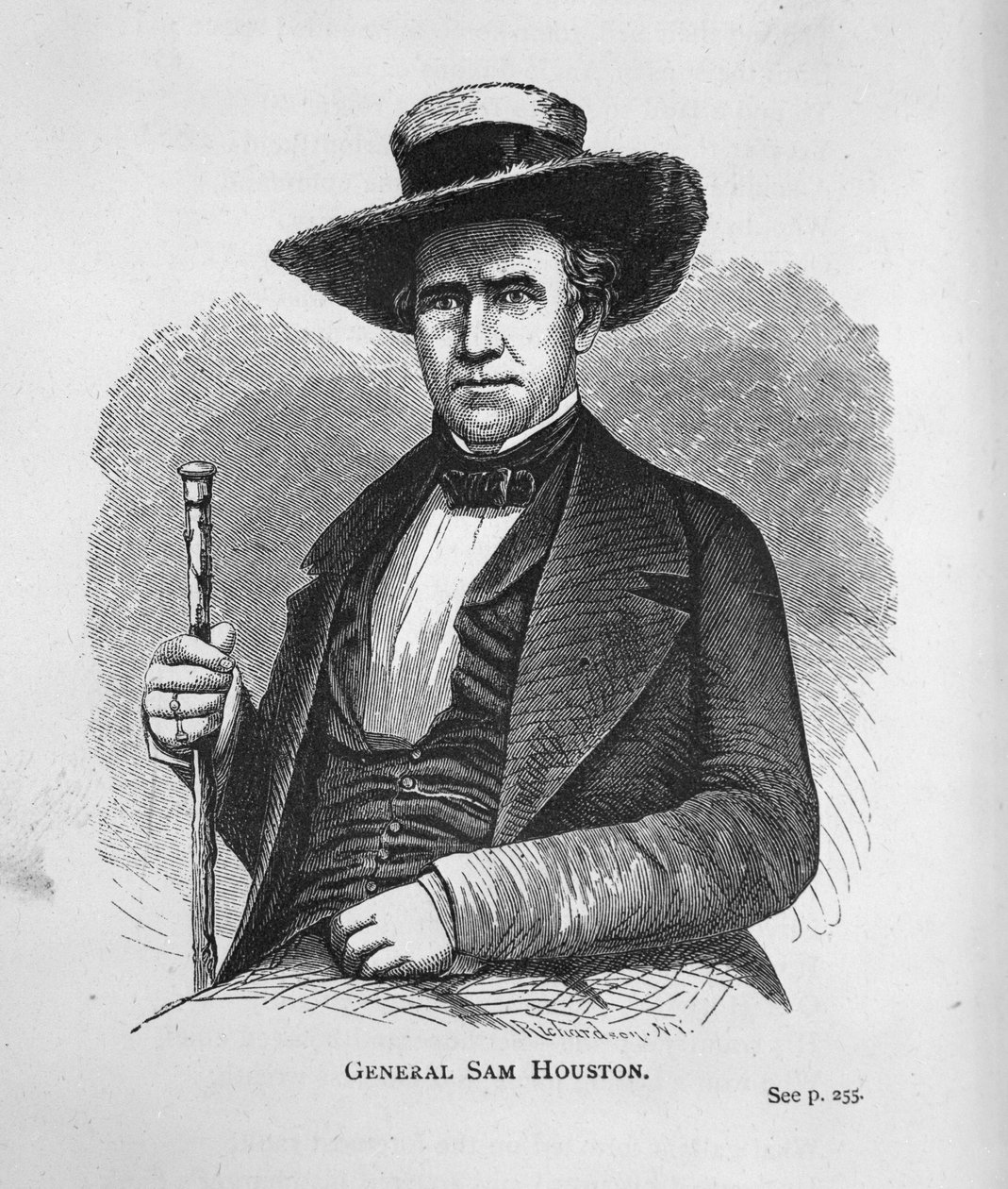 Generale Sam Houston, dal Texas History Scrapbook da American School