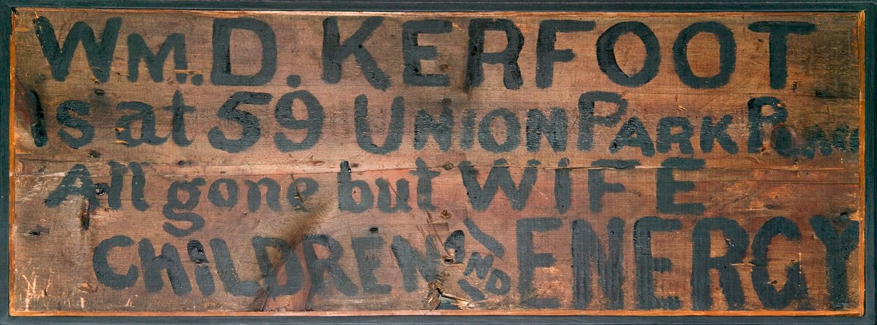 Insegna di legno dipinta a mano, 1871 da American School