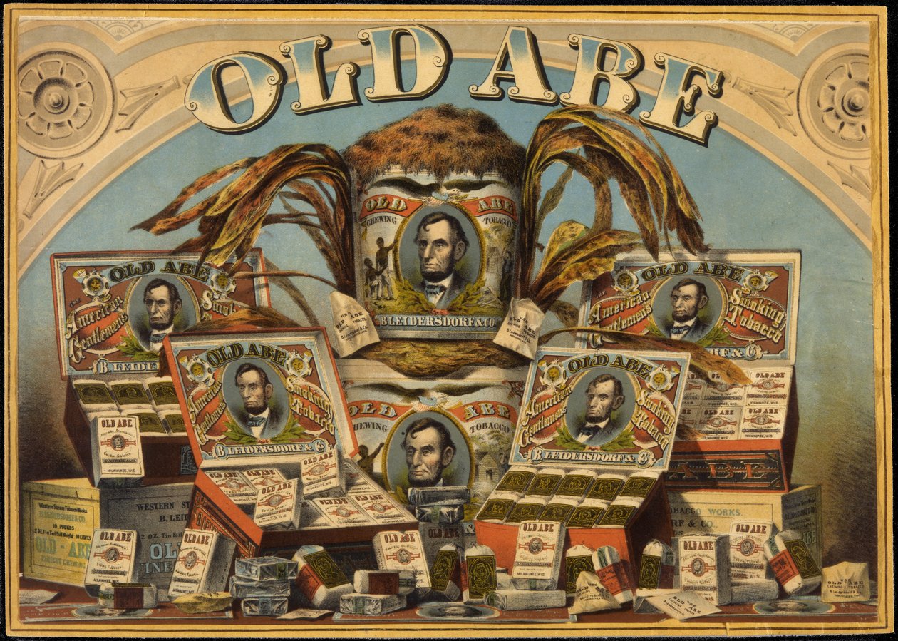 Old Abe Smoking Tobacco da American School
