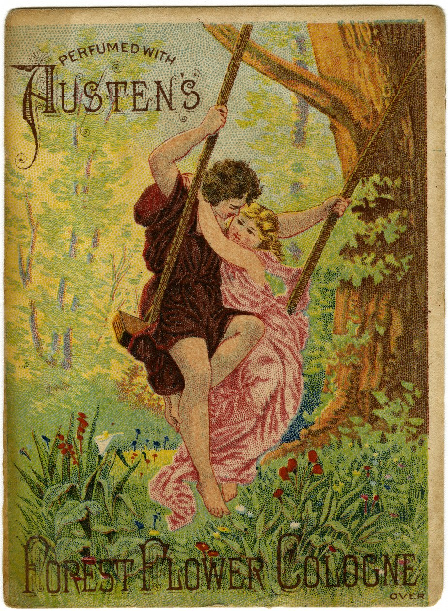 Profumato con la colonia Austens Forest Flower; S.B, Cooper, commerciante di droghe? [carta commerciale recto] da American School