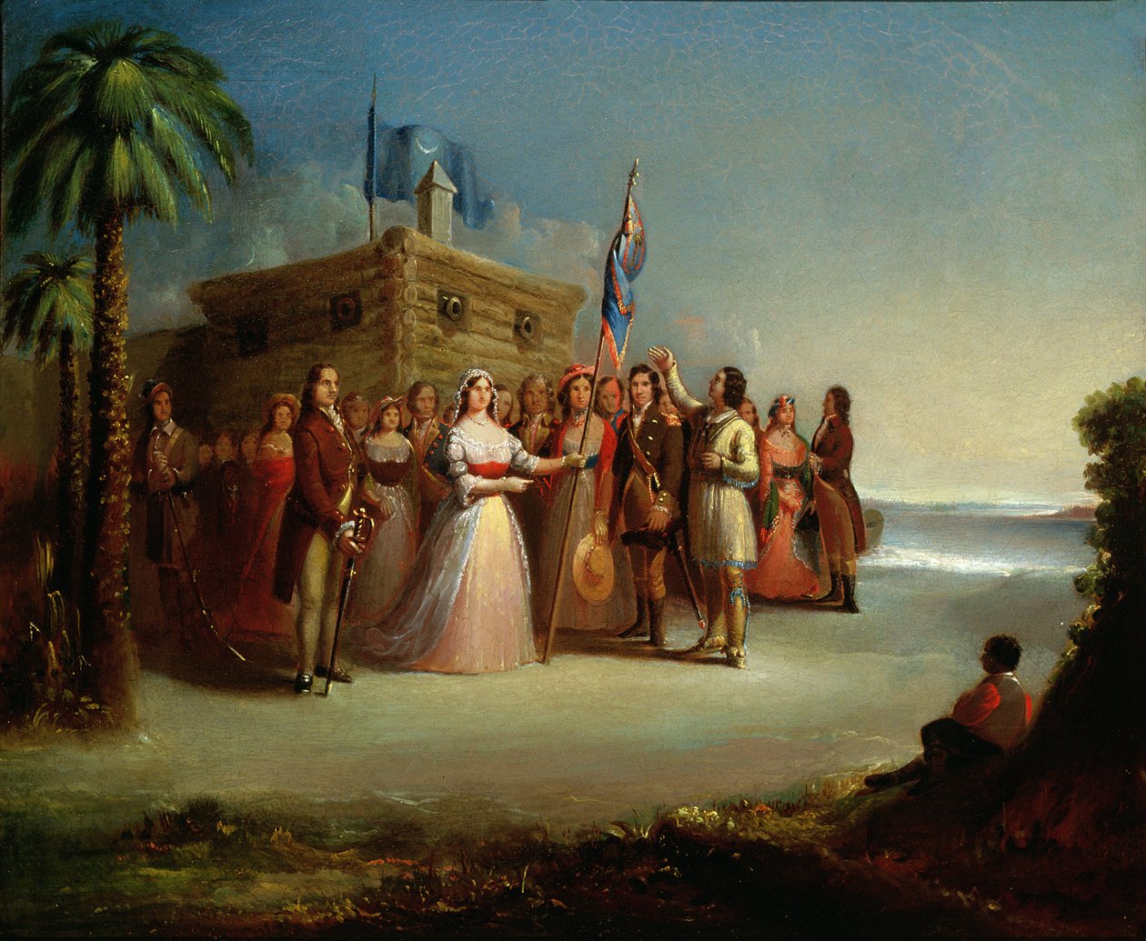 Presentazione dei colori al colonnello W. Moultrie da American School