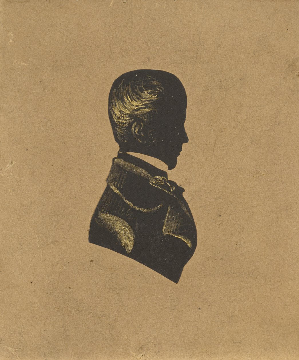 Silhouette di un uomo, c. 1800-1850 da American School