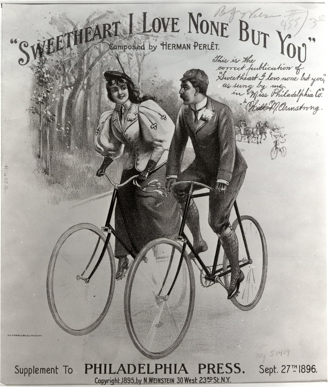 Dolcezza ti amo solo [copertina dello spartito], 1896 da American School