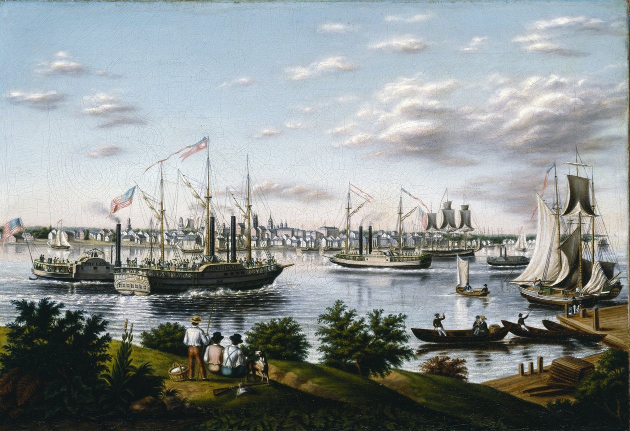 Veduta di Detroit nel 1836, 1836-37 da American School