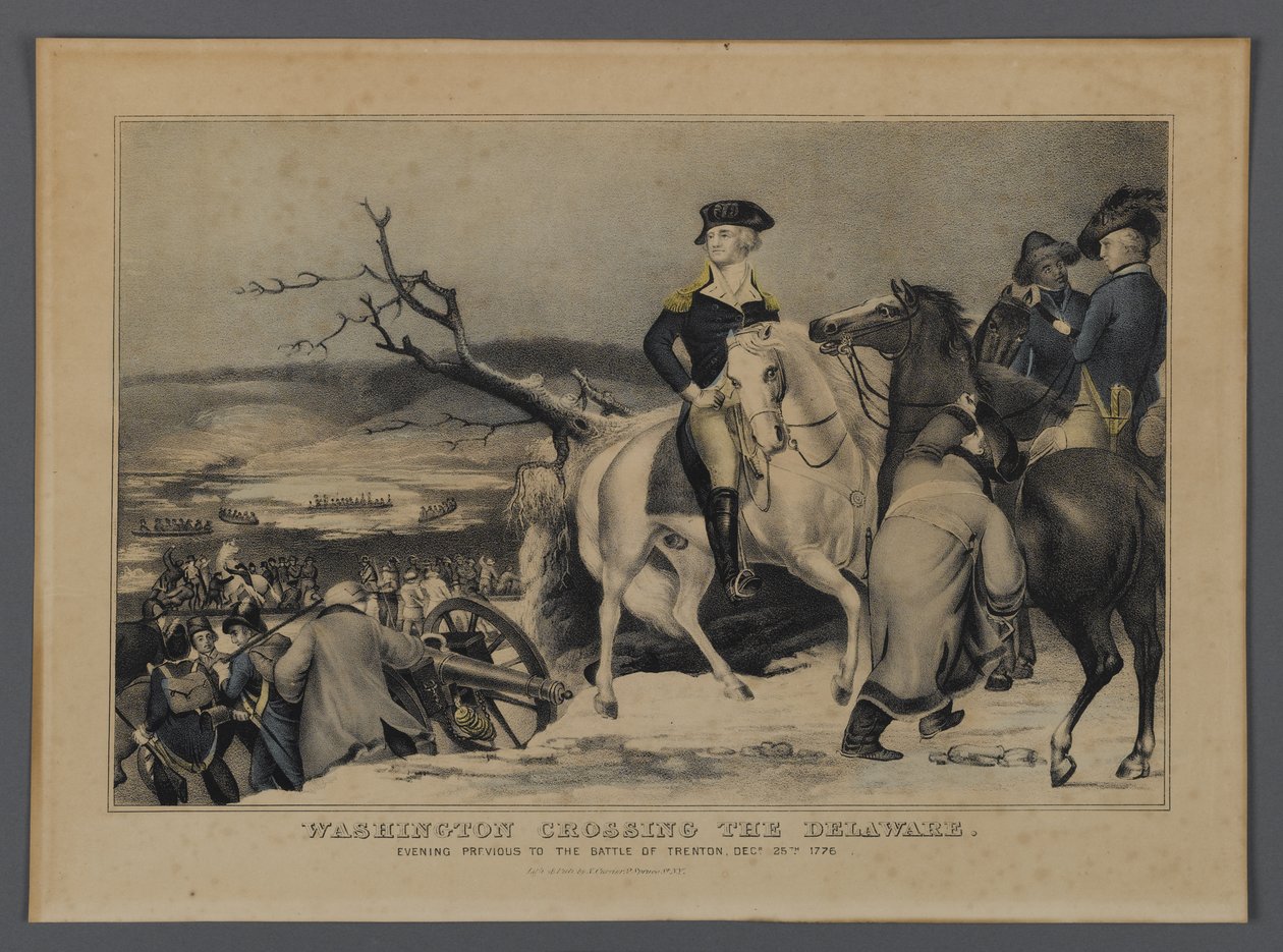 Washington attraversa il Delaware, pubblicato da Currier & Ives, New York, 1876 da American School