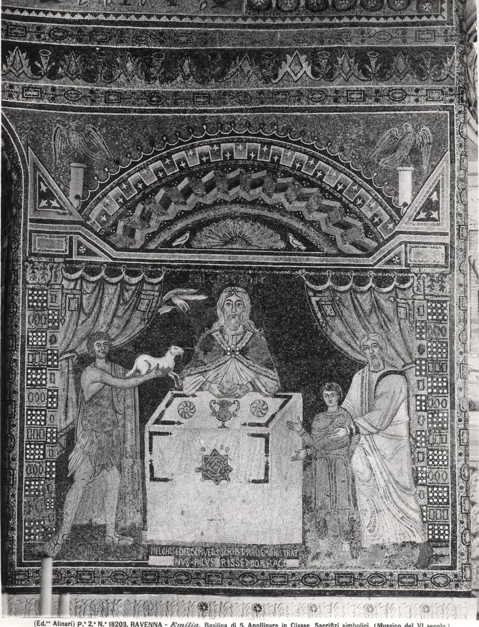 Sacrificio di Melchisedec (mosaico) da Byzantine School