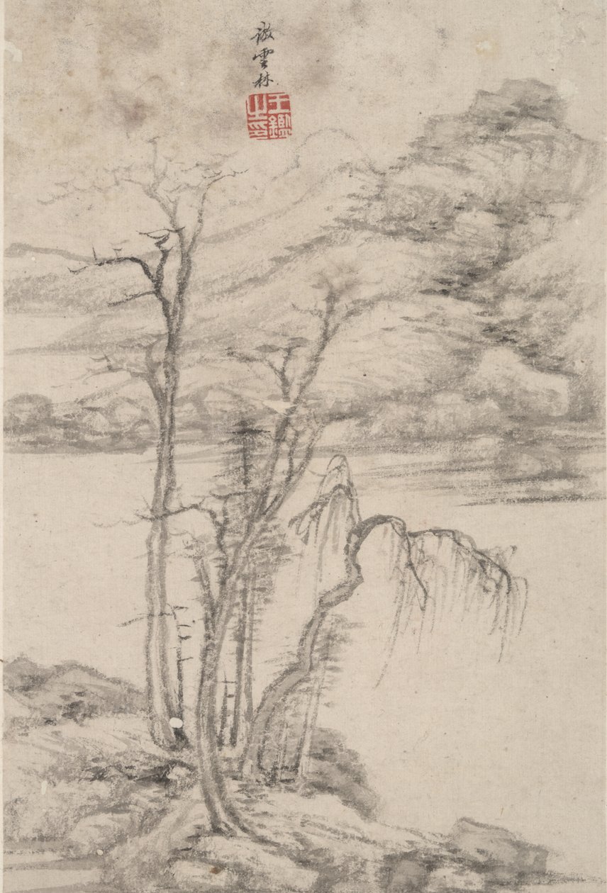 Paesaggio nello Stile di Vari Vecchi Maestri: nello Stile di Ni Zan, 1669 da Chinese School