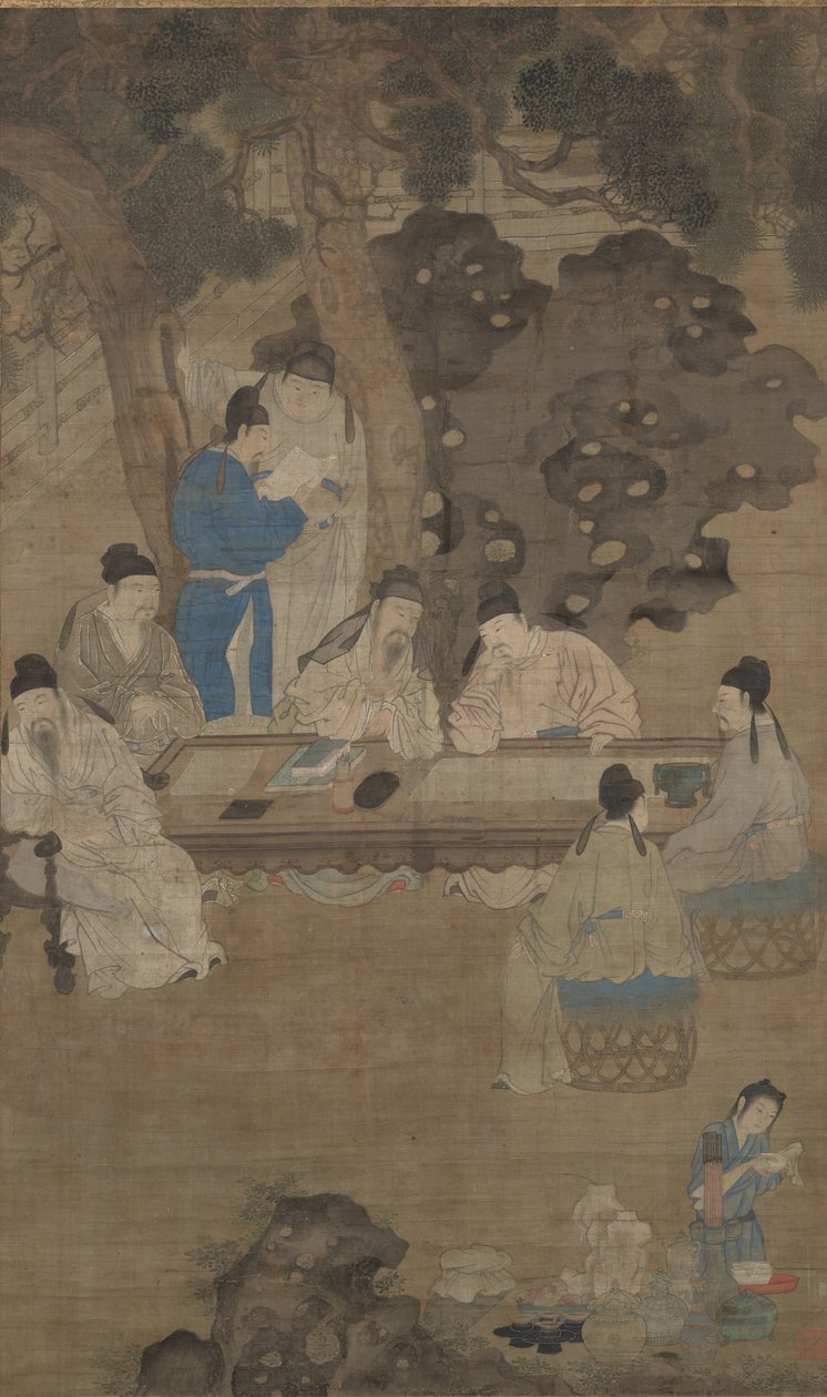 I diciotto studiosi di Tang, XVII secolo da Chinese School