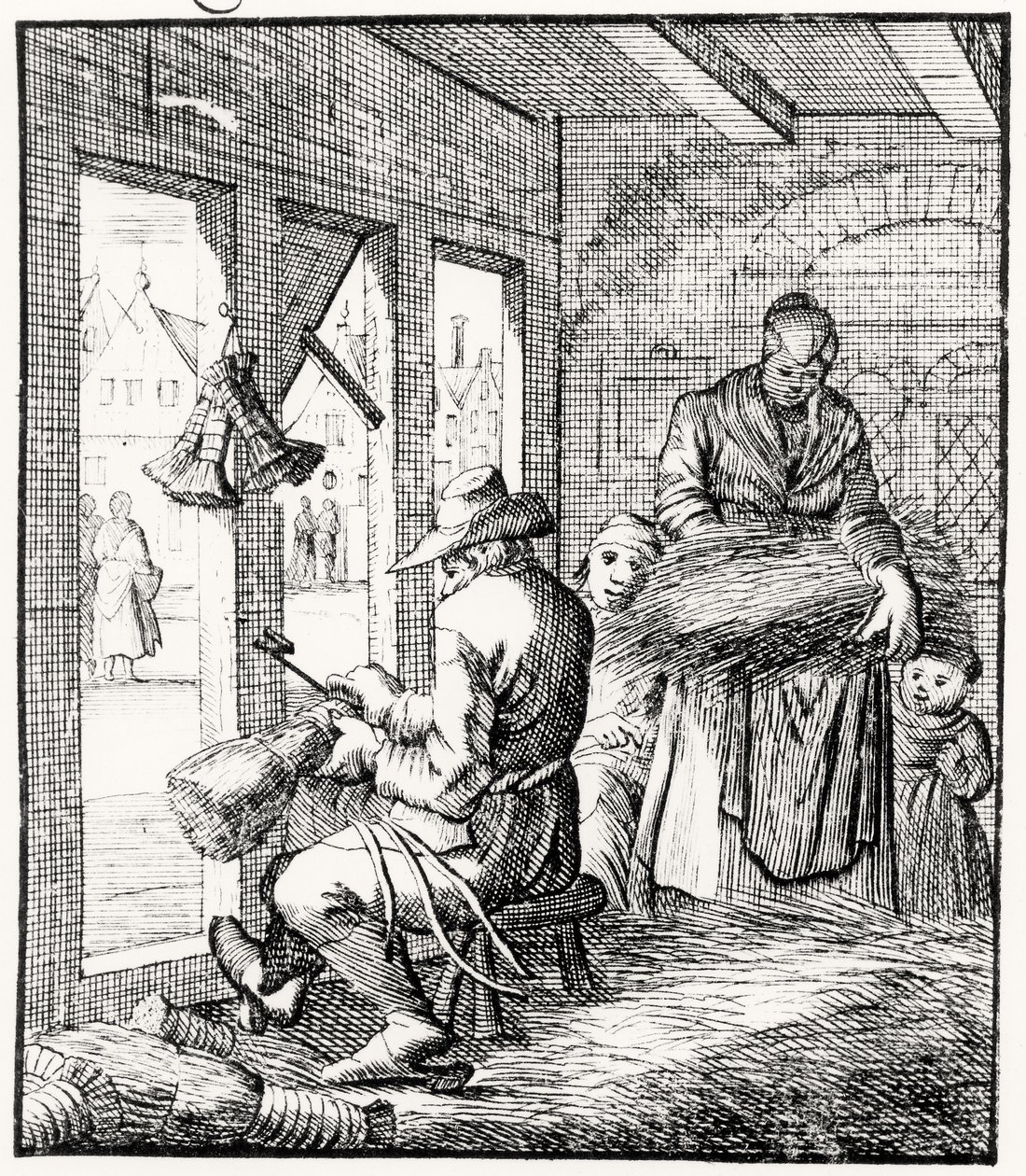 Il Fabbricante di Scope, 1718 da Dutch School
