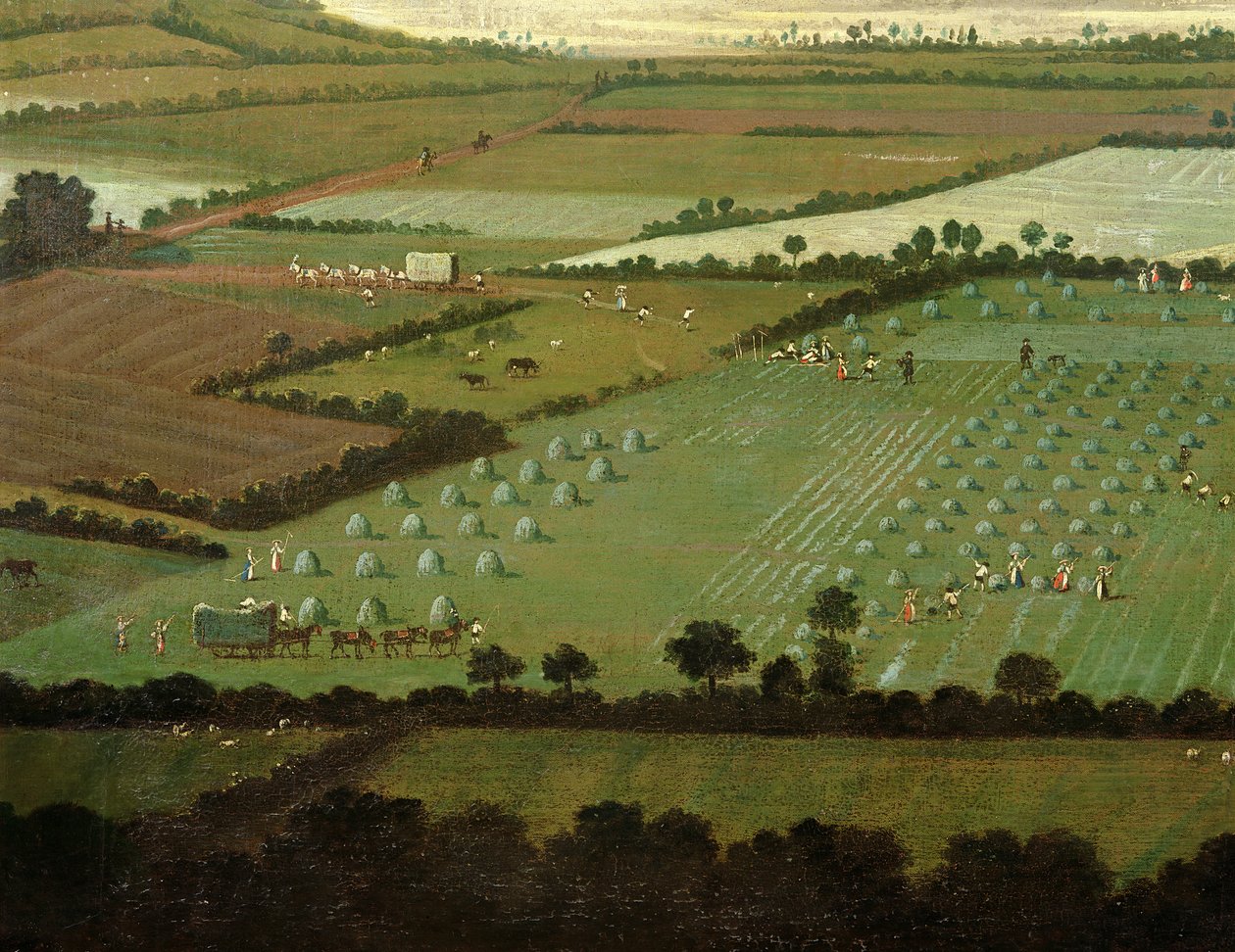 Campagna intorno a Dixton Manor, c.1725 (dettaglio) da English School