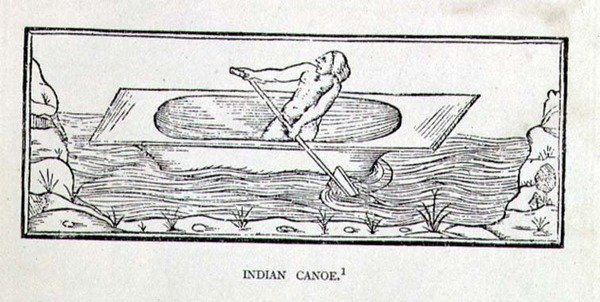 Canoa Indiana, da The Narrative and Critical History of America, a cura di Justin Winsor, Londra, 1886 da English School